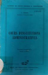 Cours d'institutions administratives