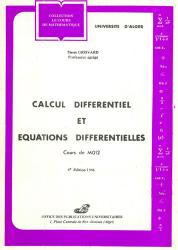 Calcul différentiel et équations différentielles