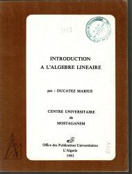 Introduction à l'algèbre linéaire