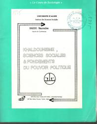 KHALDOUNISME sciences sociales et fondements du pouvoir politique