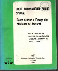 Droit international public spécial