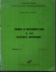 Cours d'introduction à la science juridique