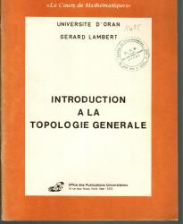 Introduction à la topologie générale