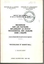 Recherche sur les facteurs influençant sur le statut psychosocial des joueurs dans l'équipe