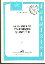 Éléments de statistique quantique