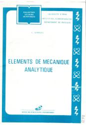 Éléments de mécanique analytique