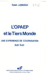 l'OPEP et le tiers monde une expérience de coopération sud sud