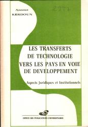 Les transferts de technologie vers les pays en voie de developpement