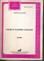 Cours d'algèbre linéaire
