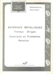 Materiaux métalliques -TD exercices et problèmes résolus-