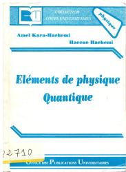 Eléments de physique quantique