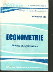 ECONOMETRIE: THEORIE ET APPLICATIONS