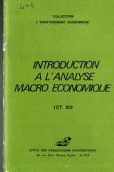 Introduction à l’analyse macro-économique