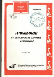 Nosologie et sémiologie de l'appareil respiratoire