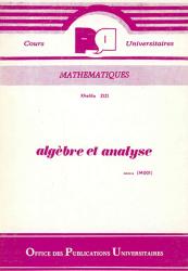 Algèbre et analyse
