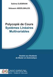Polycopié de cours systèmes linéaires multi variables destiné aux étudiants de master en automatique
