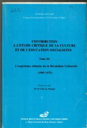 Contribution à l'étude critique de la culture et de l'éducation socialistes Tome 3