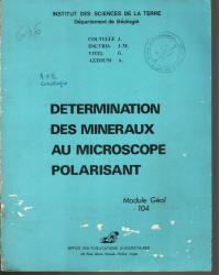 Détermination des minéraux au microscope polarisant