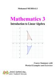 Mathematics 3 Introduction to Linear Algebra