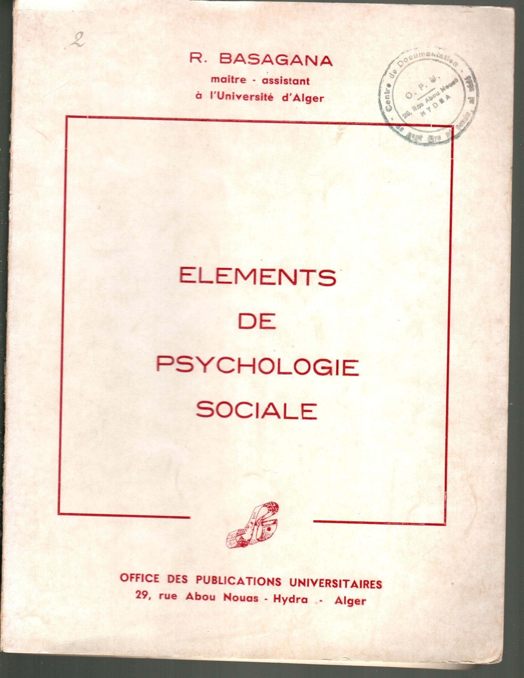 Eléments de psychologie sociale