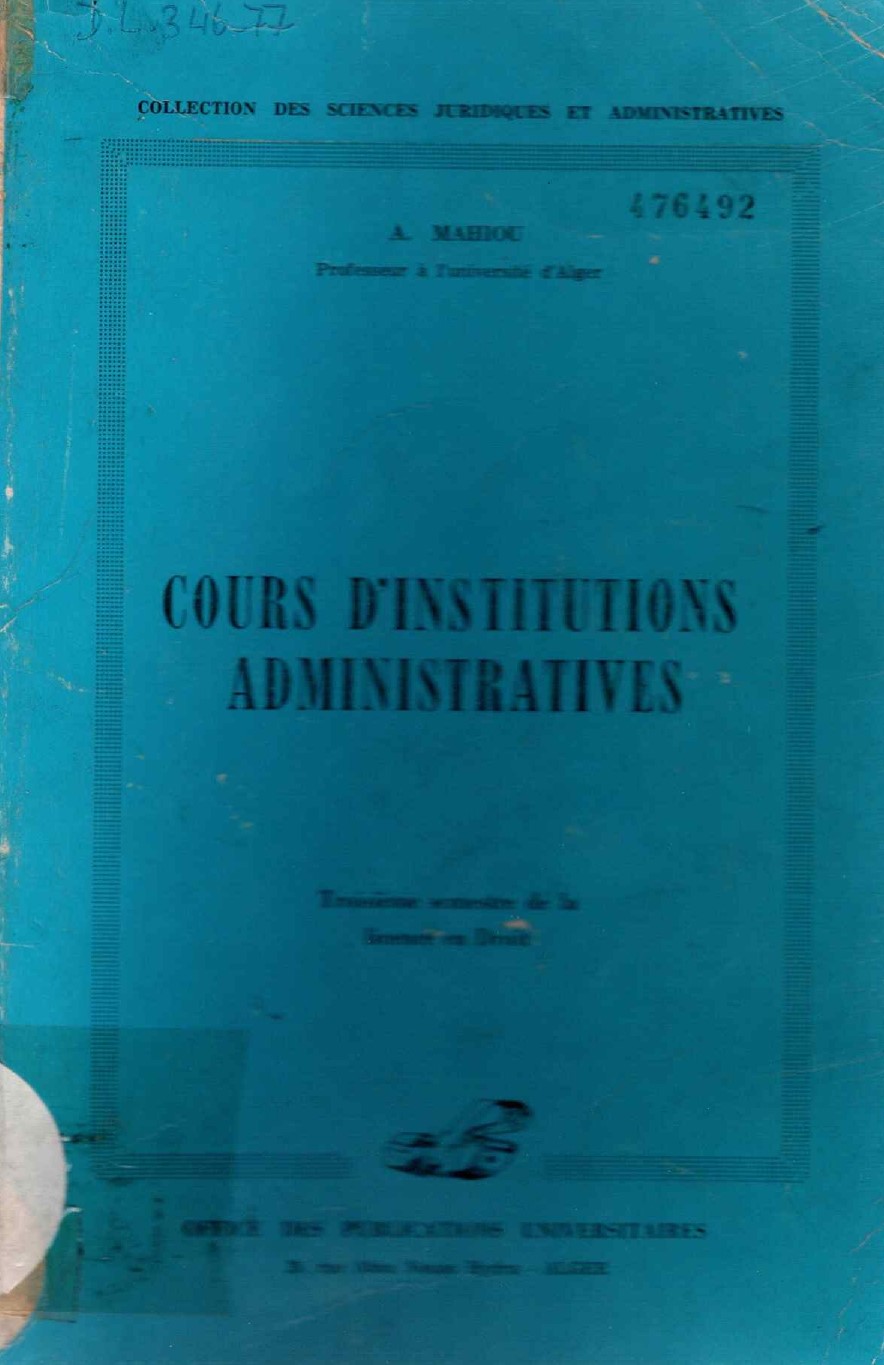 Cours d'institutions administratives