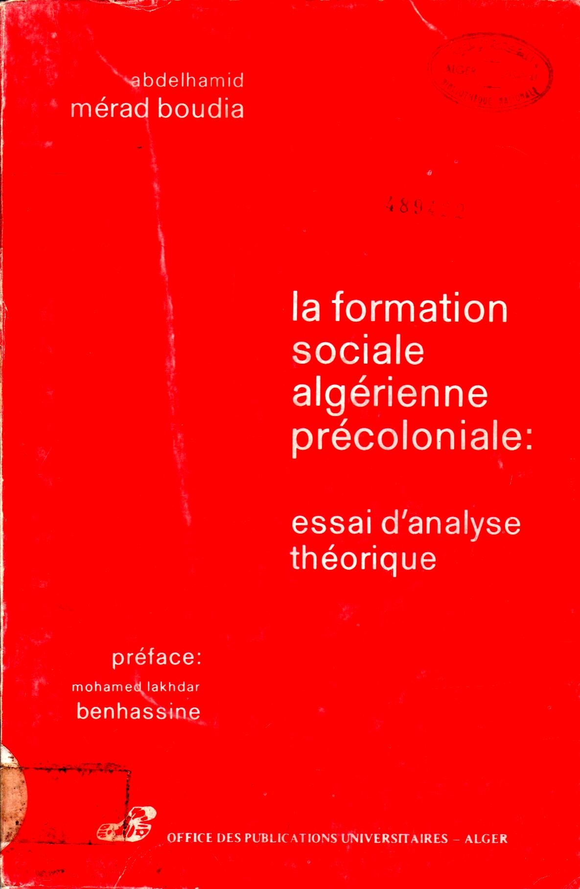 La formation sociale Algérienne pré-coloniale