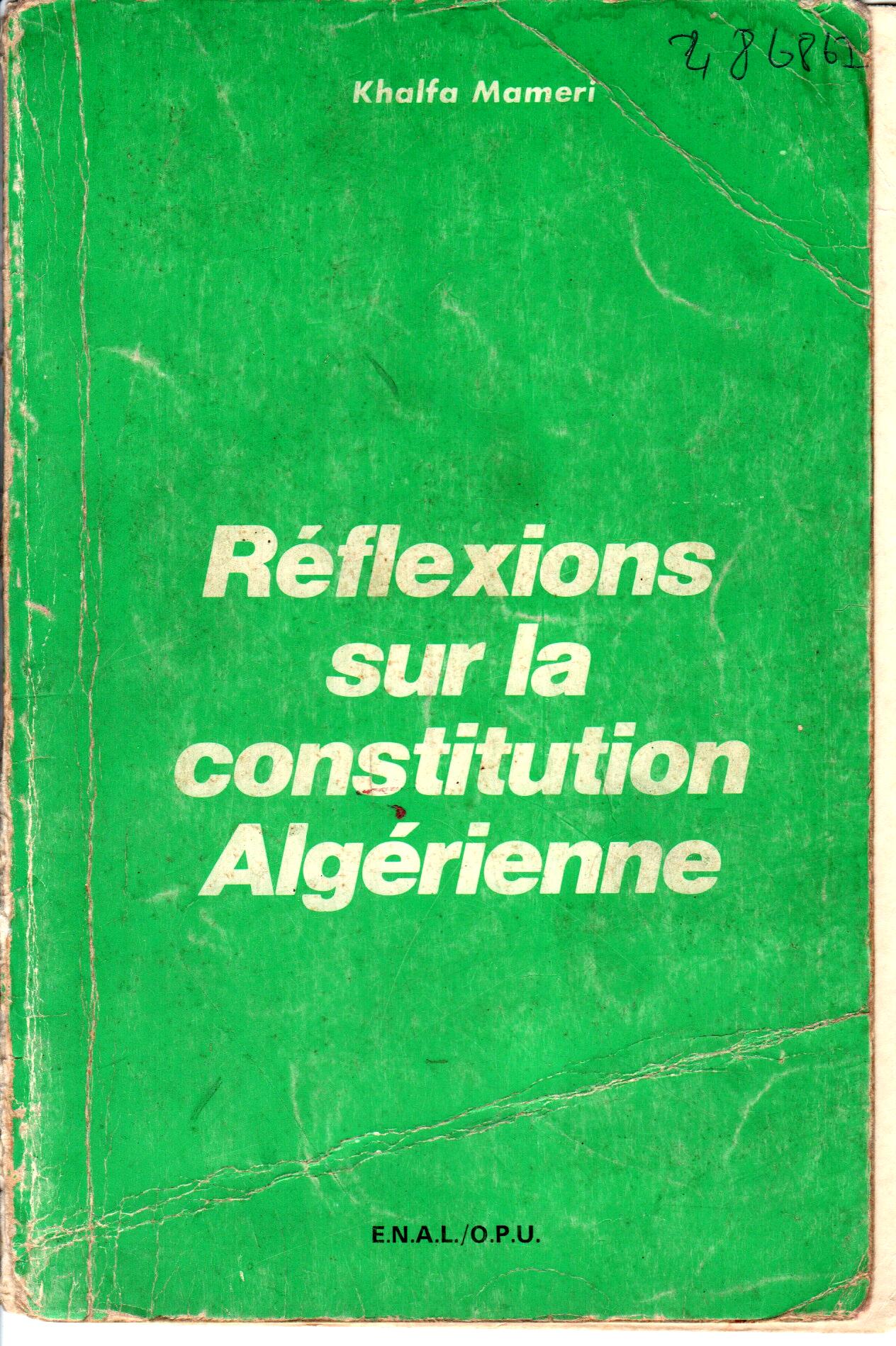 Réflexions sur la constitution algérienne