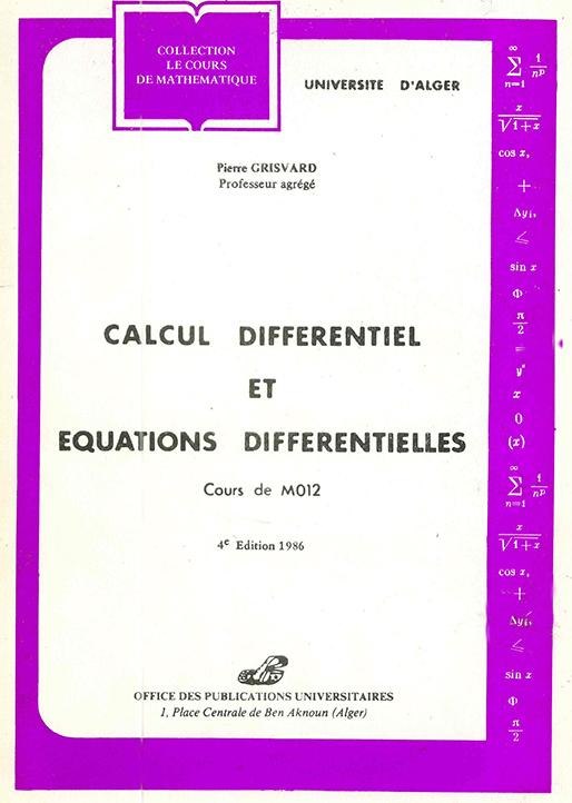 Calcul différentiel et équations différentielles