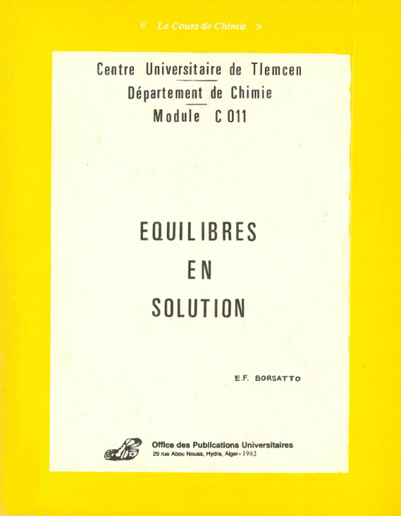 Équilibres en solution