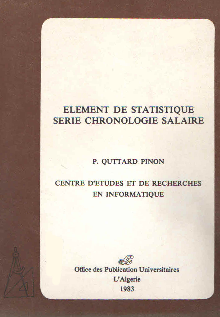 Éléments de statistiques série chronologie salaire