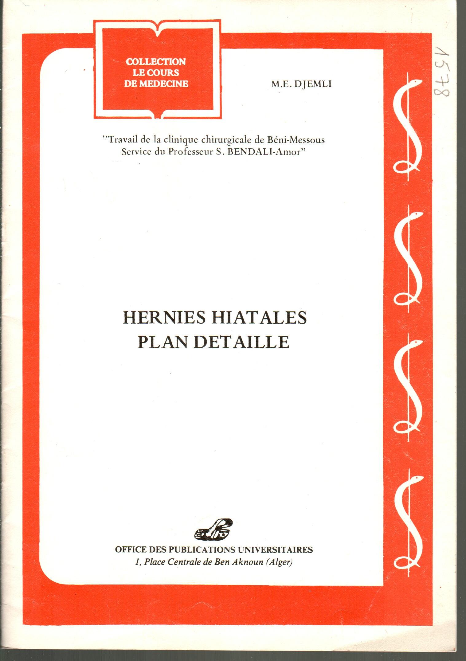 Hernies hiatales plan détaillé