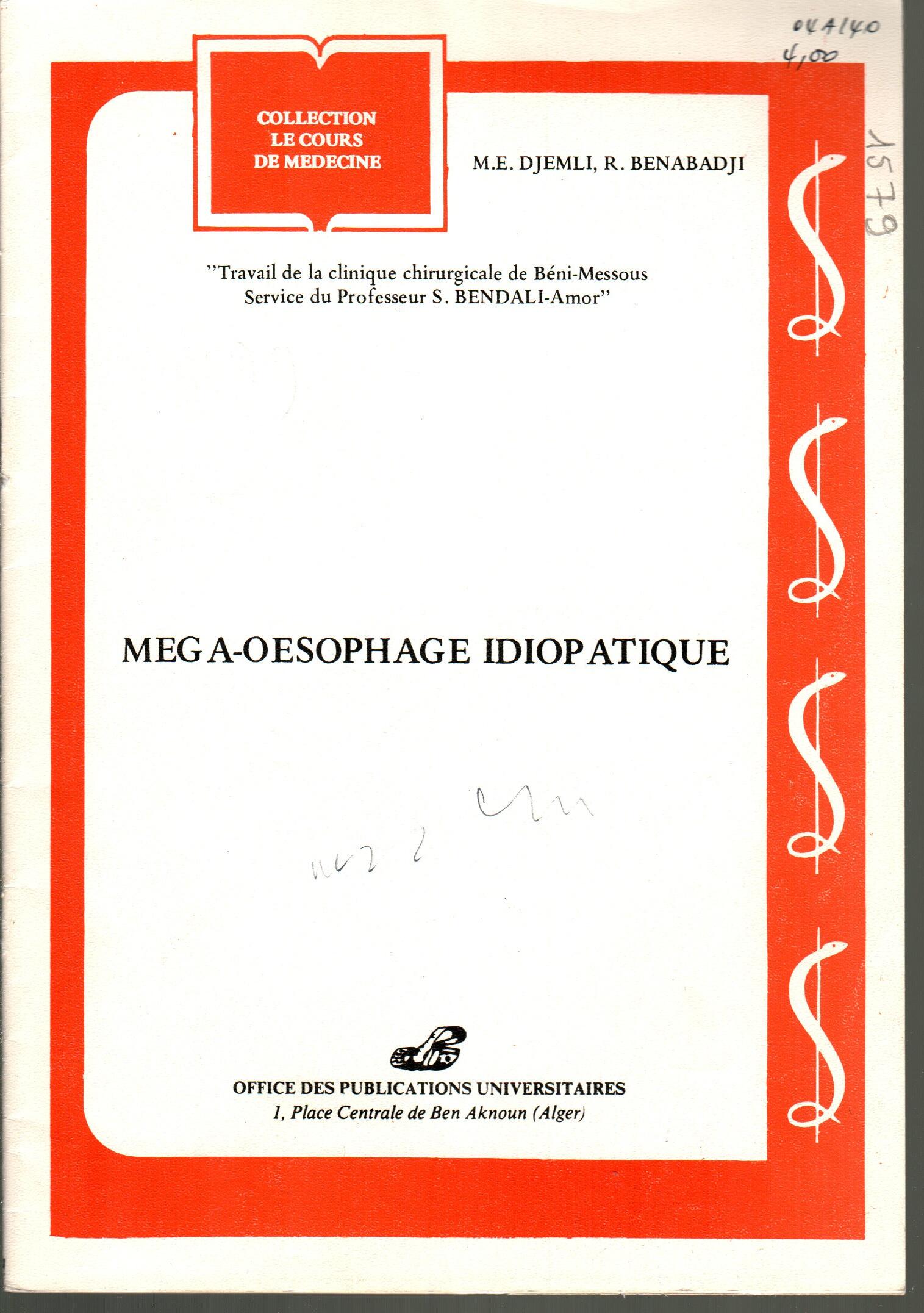 mega œsophage idiopathique