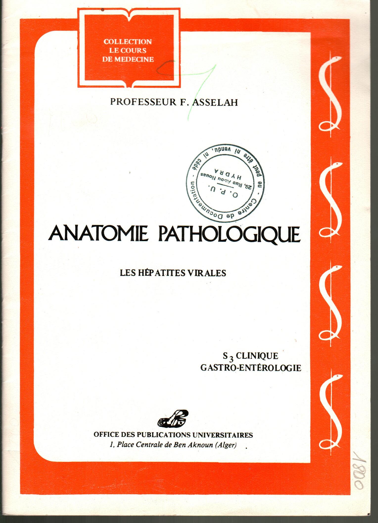 ANATOMIE PATHOLOGIQUE : les hépatites virales