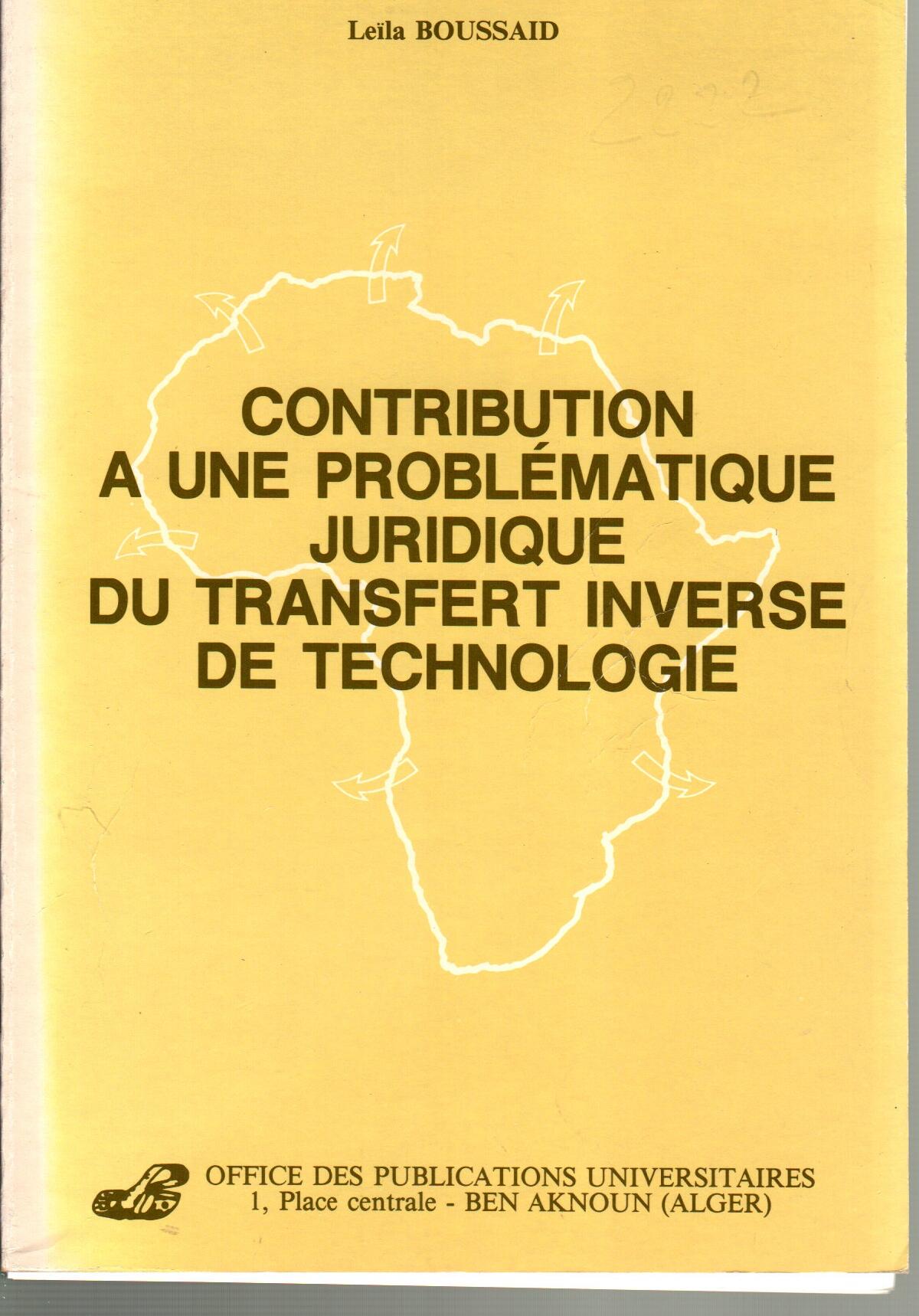 Contribution à une problématique juridique