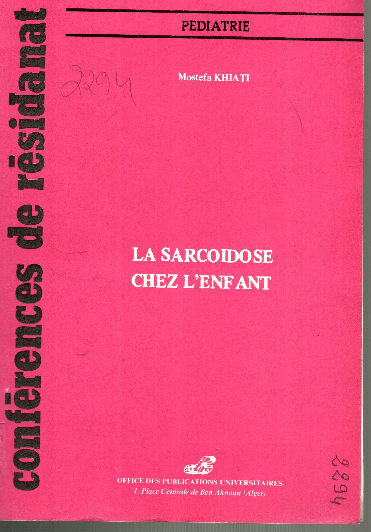La sarcoïdose chez l'enfant