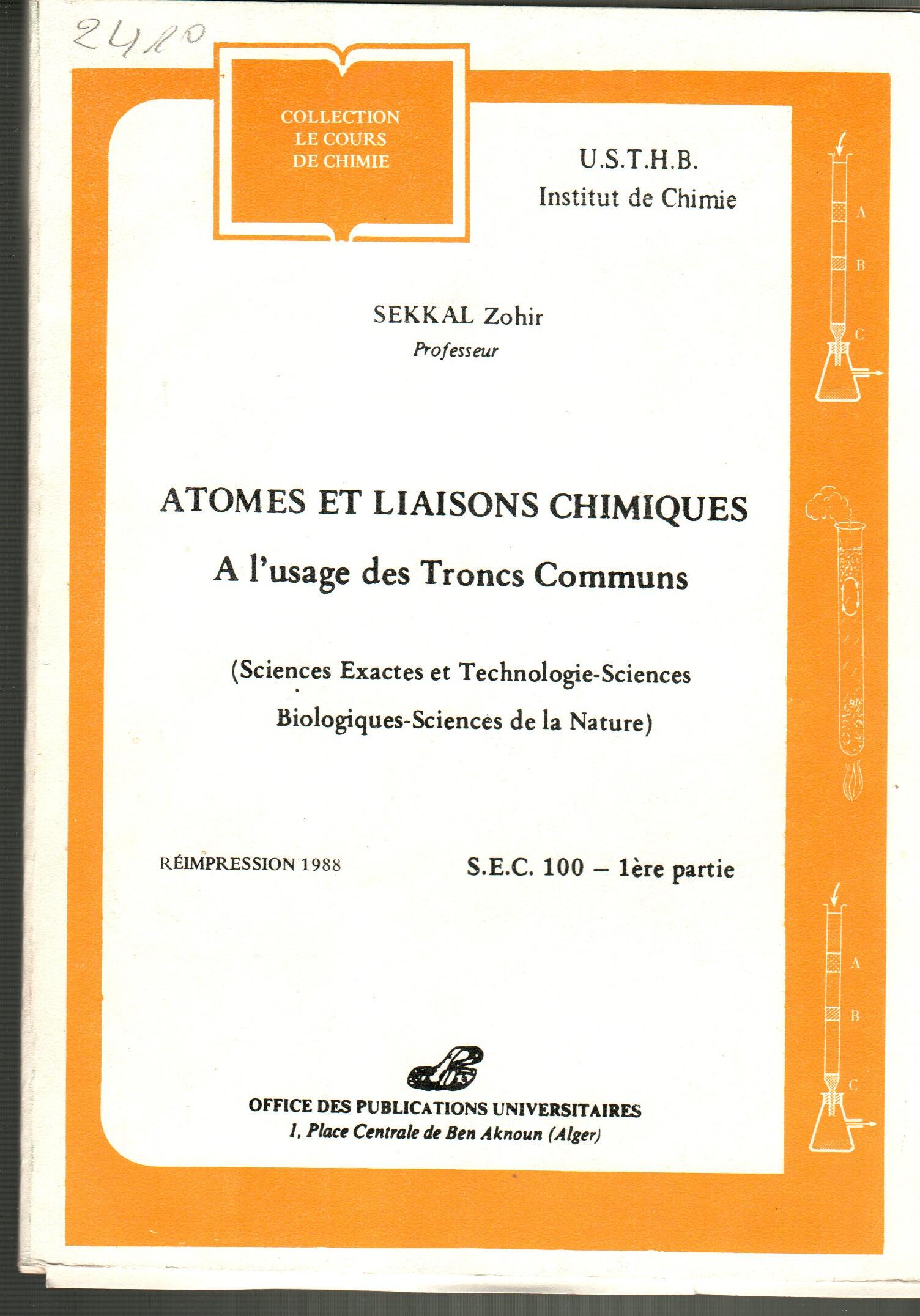 Atomes et liaisons chimiques