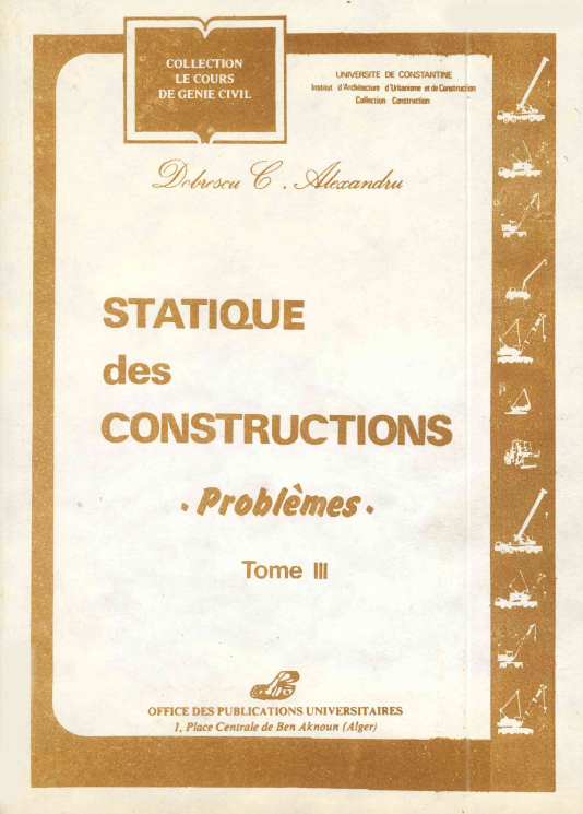 Statiques des constructions T3 problèmes