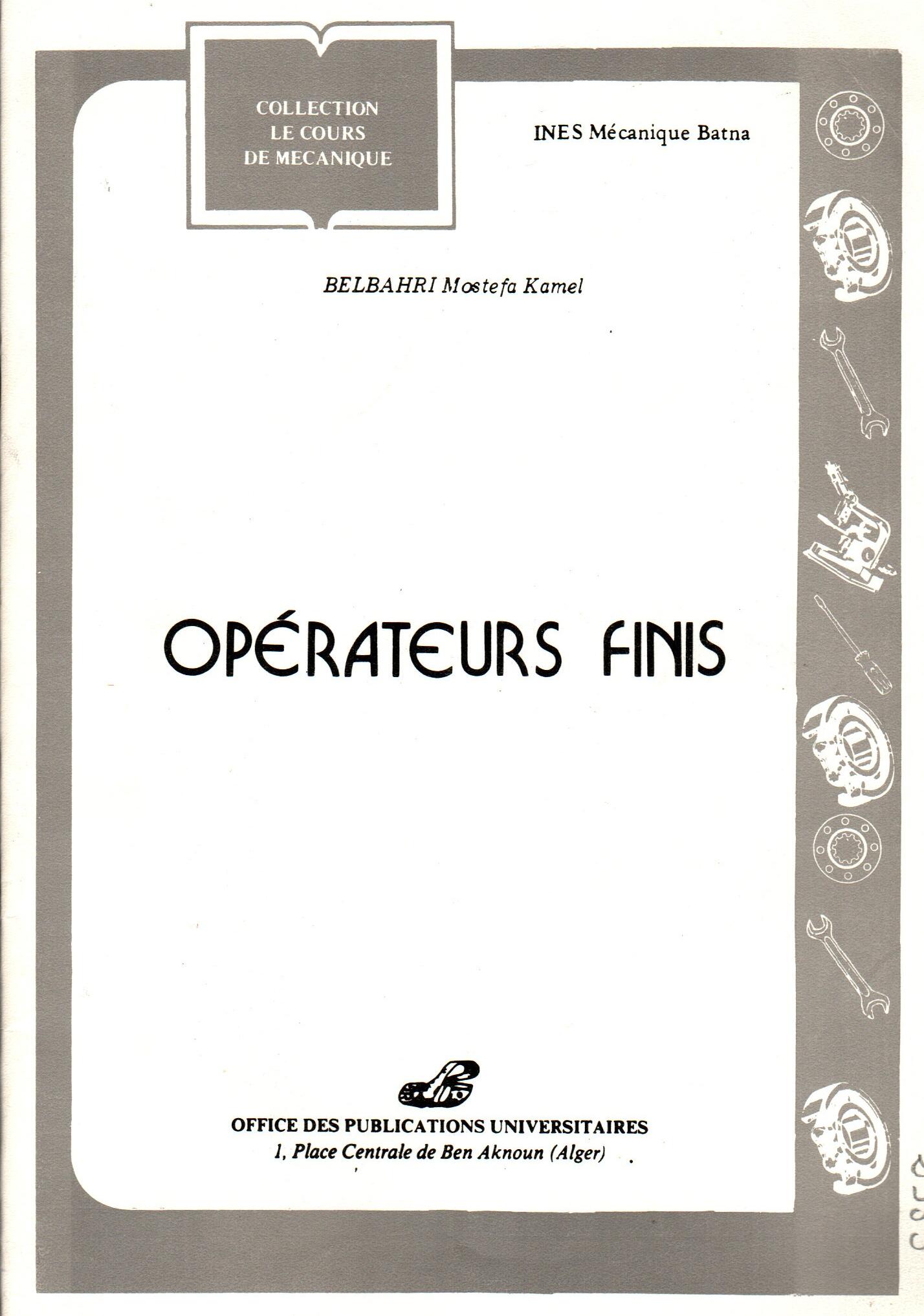 Operateurs finis