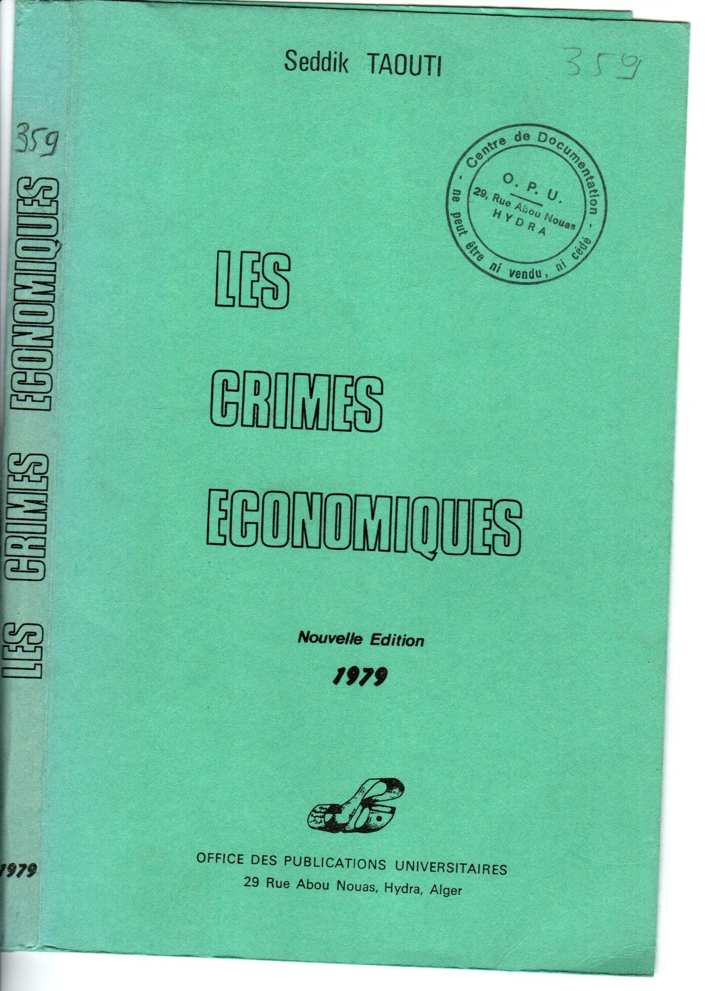 Les crimes économiques
