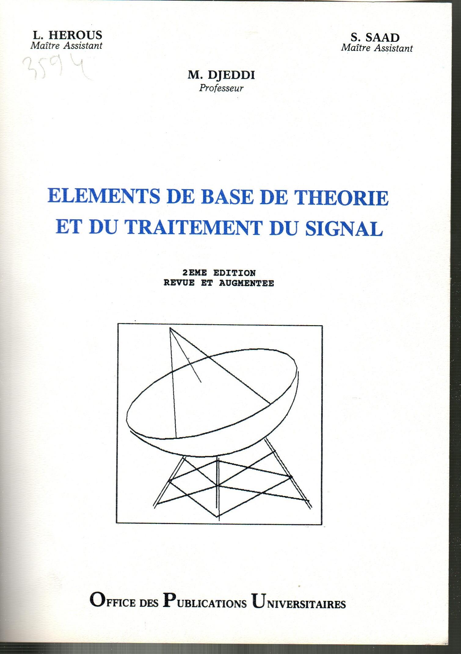 Éléments de base de théorie et du traitement du signale
