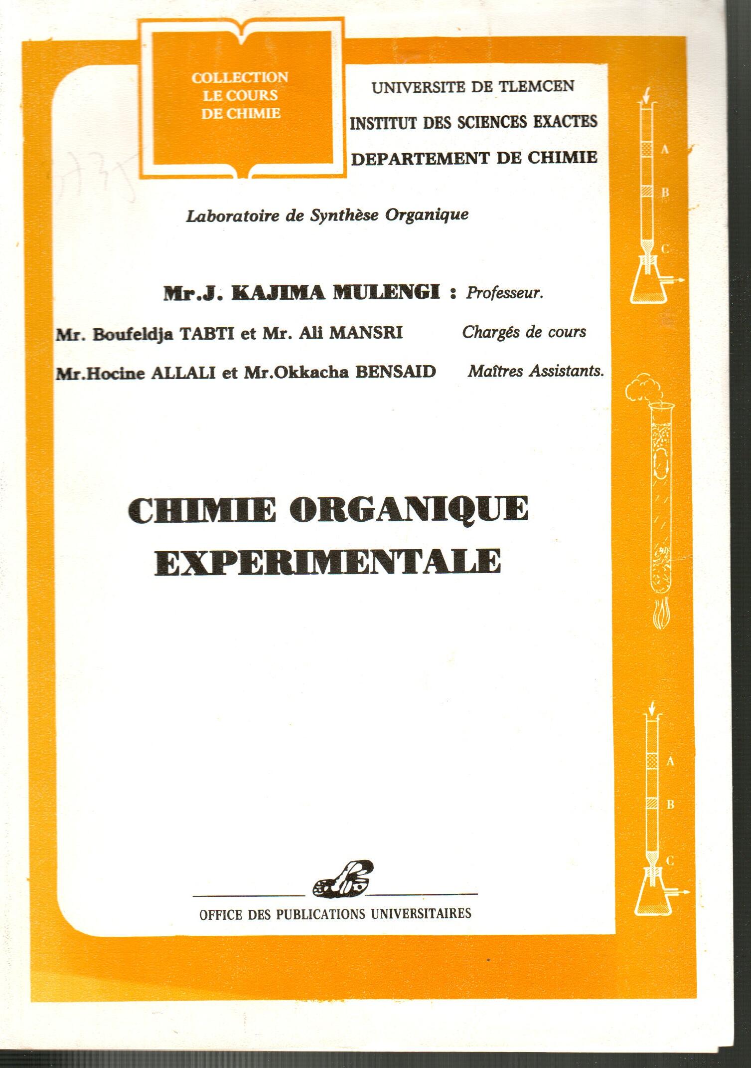 Chimie organique expérimentale
