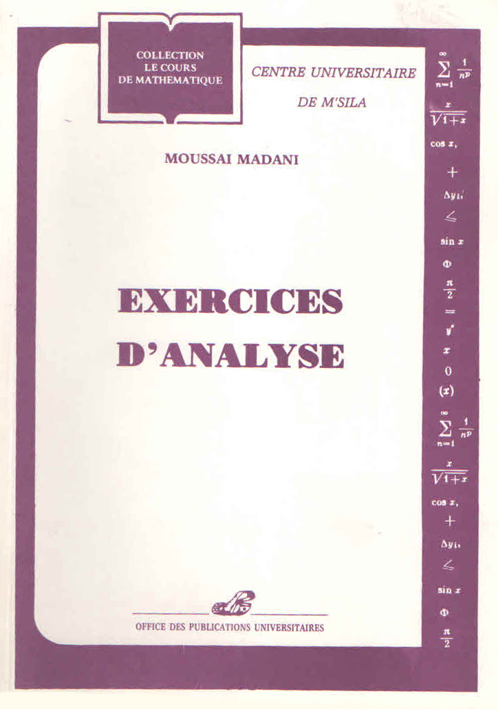 Exercices d'analyse