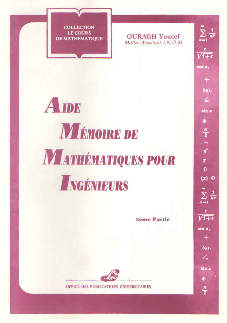 Aide-mémoire de mathématiques pour ingénieurs part02