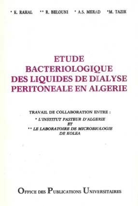 Étude bactériologique des liquides de dialyse péritonéale en Algérie