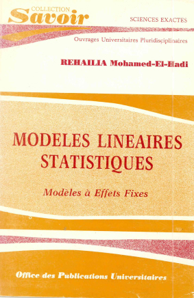 modele linéaire statistique -modeles à effets fixes-