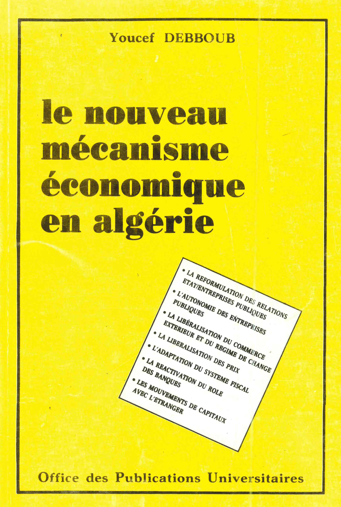 Le nouveau mécanisme économique en Algérie