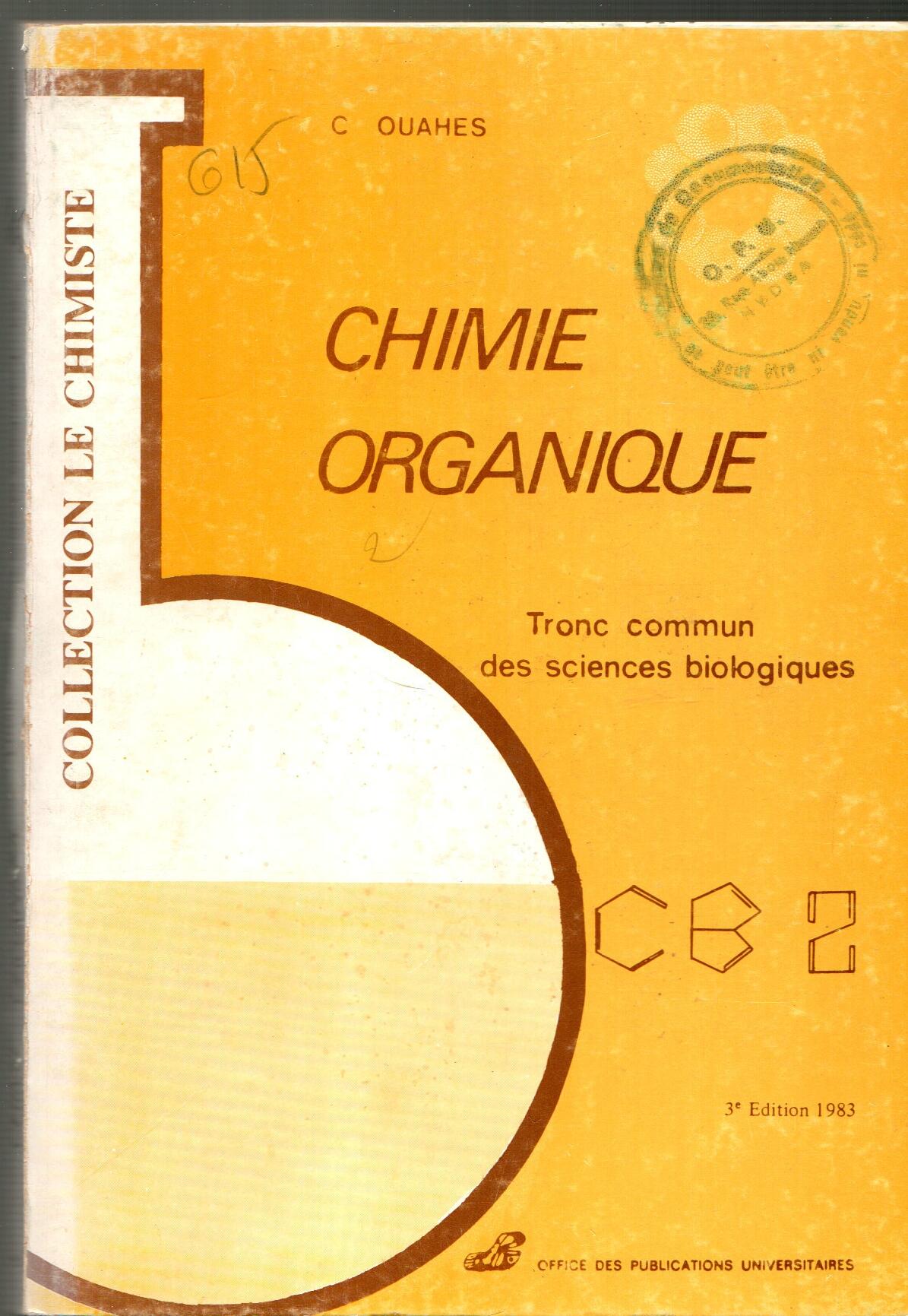 Chimie organique – tronc commun des sciences biologiques -
