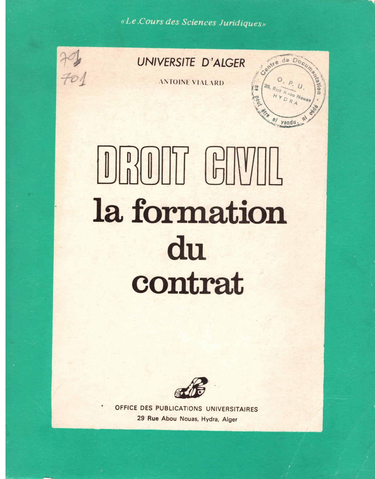 droit civil -la formation du contrat