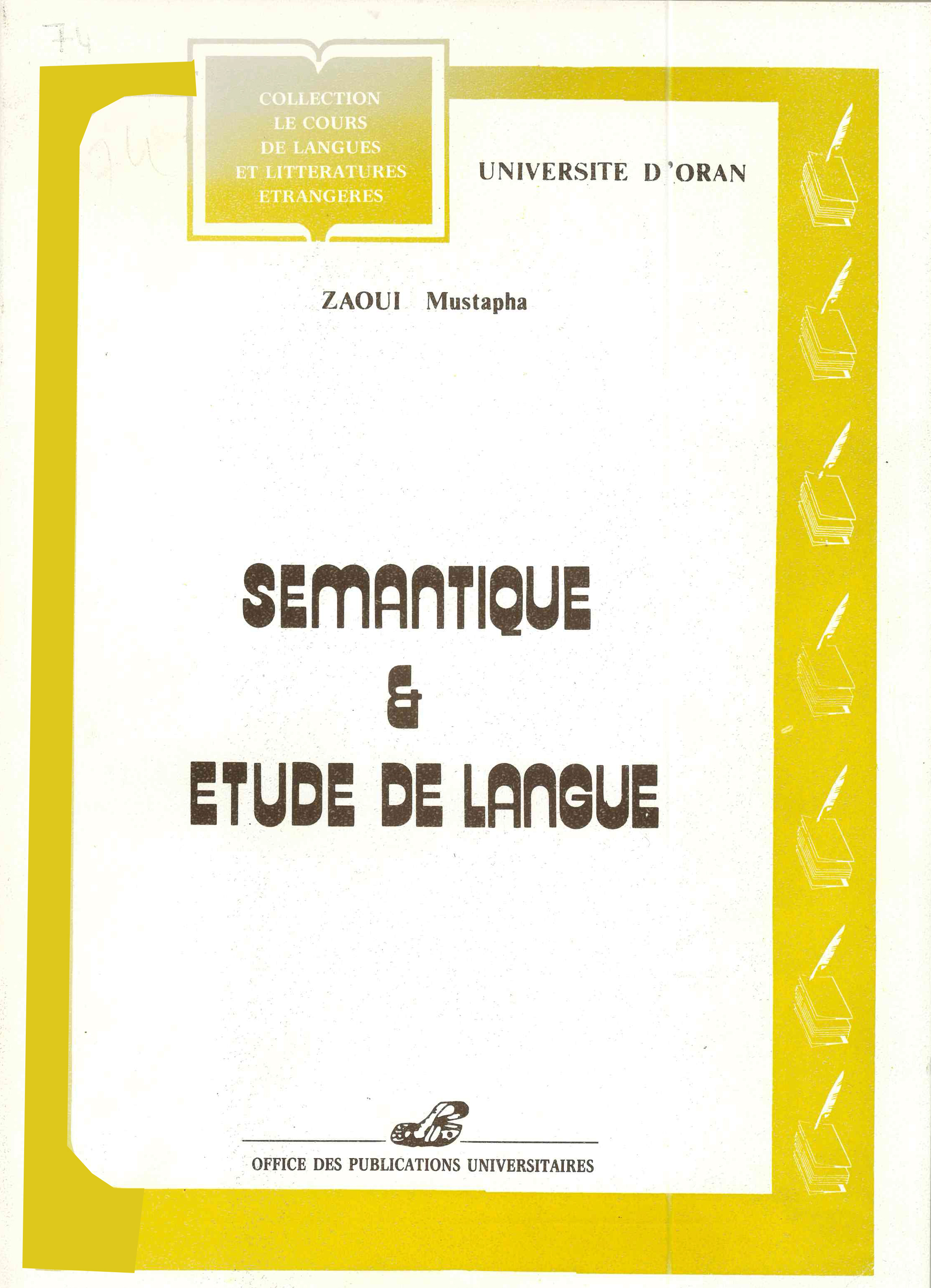 Sémantique et étude de langue