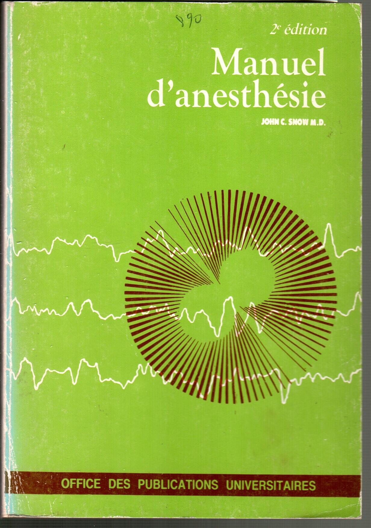 Manuel d'anesthésie